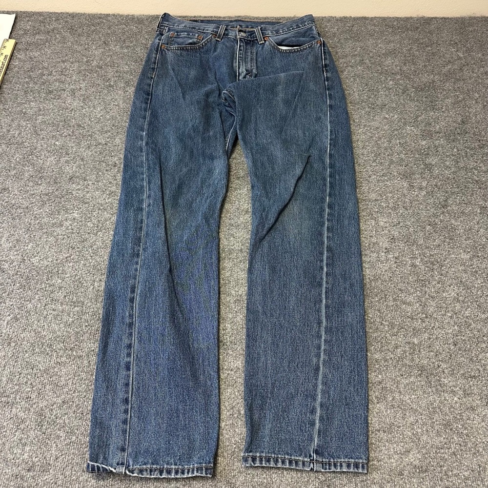 Levi's Jeans Mens Size 32x34 Blue 505 Regular Fit Straight Leg Denim Excellent